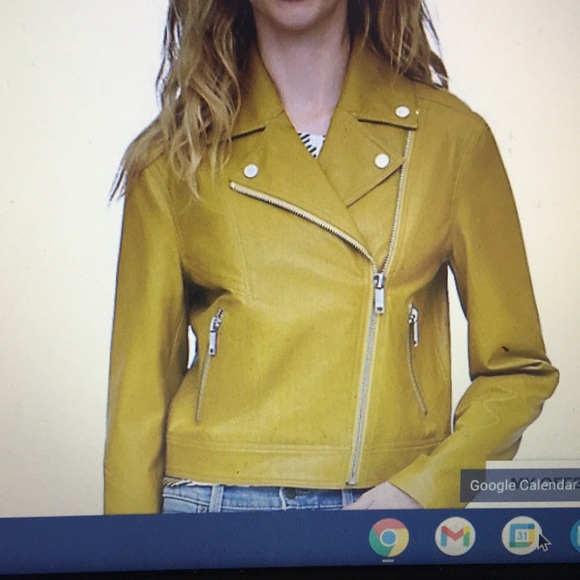 Front-Zip Moto Jacket Color Moss - Picture 5 of 5